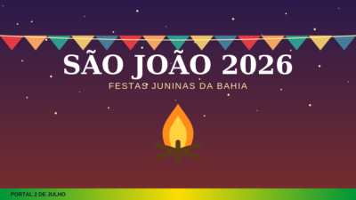 Arte ilustrativa do São João 2026 na Bahia