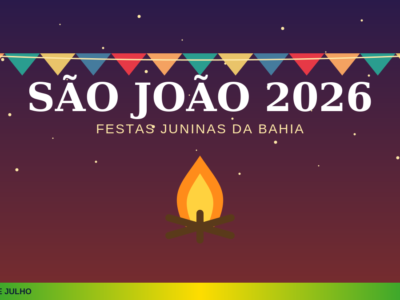 Arte ilustrativa do São João 2026 na Bahia