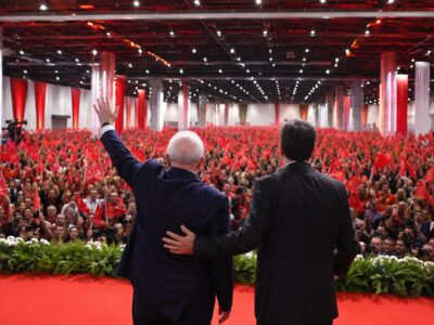 Convenção nacional do PT com Lula e Geraldo Alckmin