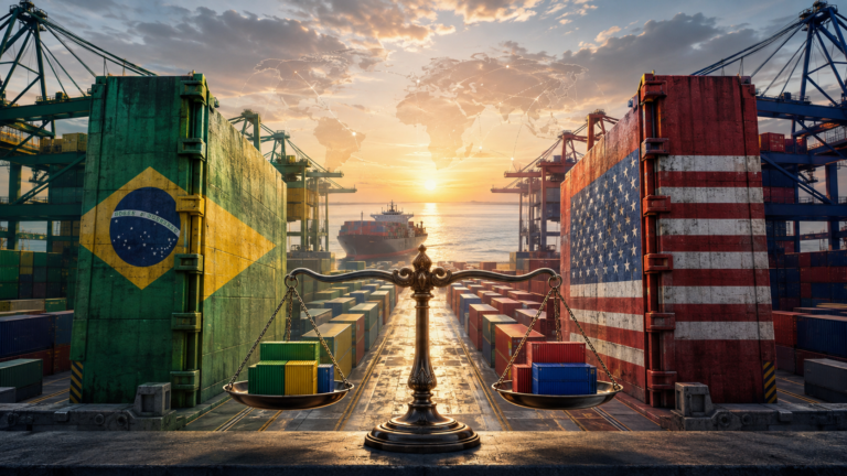 Governo brasileiro abre processo de reciprocidade contra tarifaço dos Estados Unidos<span style='display:block;font-size:0.55em;font-weight:400;line-height:1.35;color:#555;margin-top:10px'>Medida com base na Lei da Reciprocidade Econômica responde à tarifa de 25% sobre produtos brasileiros; Itamaraty vai pedir consultas diplomáticas.</span>