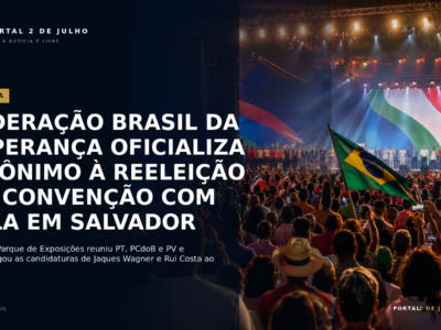 Federação Brasil da Esperança oficializa Jerônimo à reeleição em convenção com Lula em Salvador