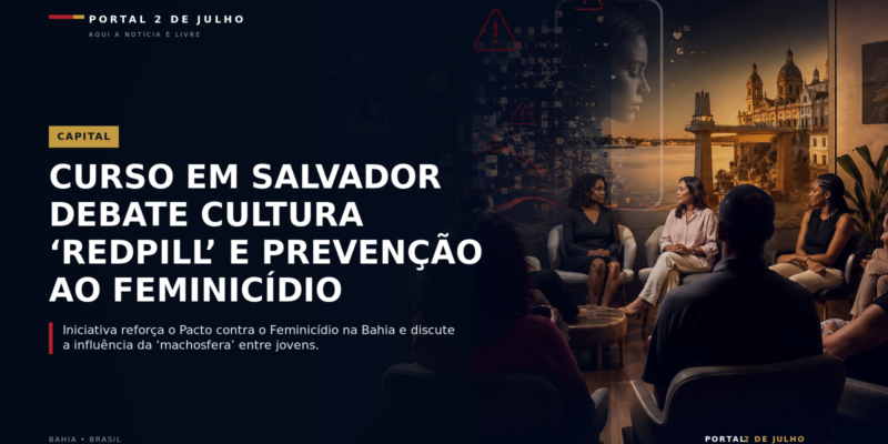 Curso em Salvador debate cultura 'redpill' e prevenção ao feminicídio