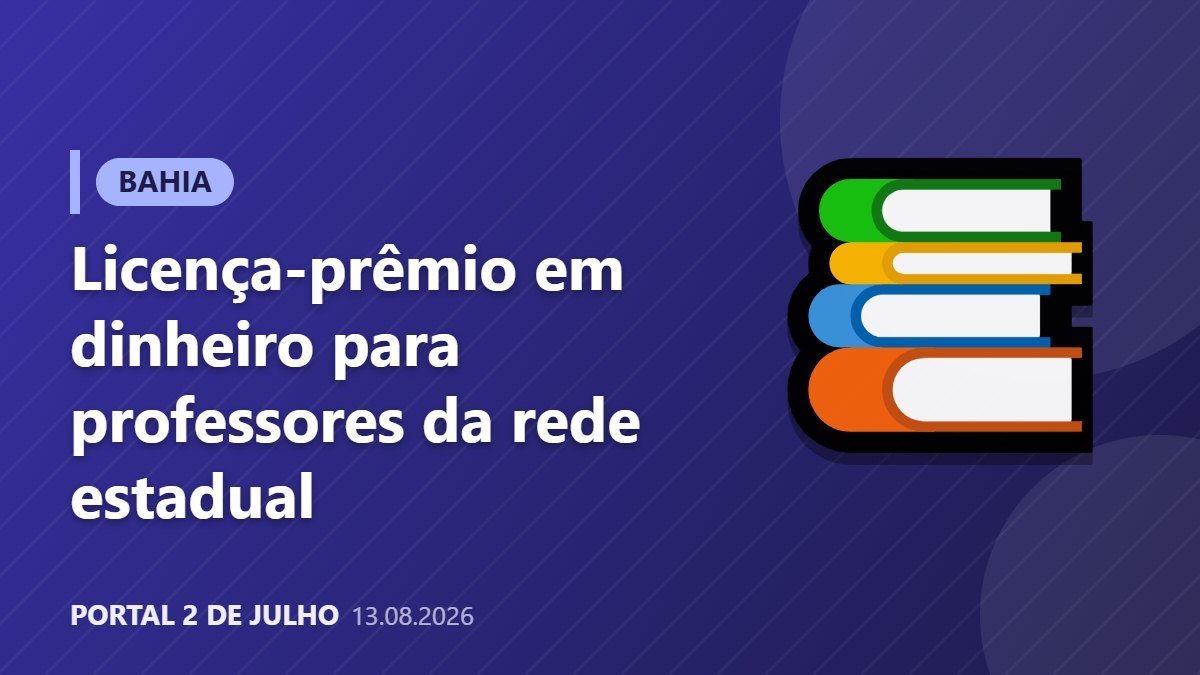 Cartão editorial: professores da rede estadual poderão converter licença-prêmio em dinheiro