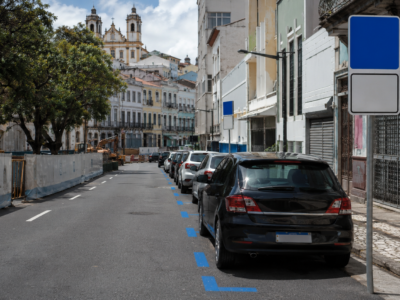 Vagas provisórias da Zona Azul na Cidade Baixa durante obras do VLT