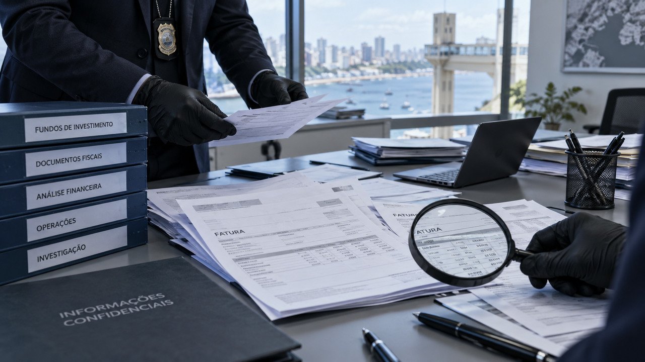 Documentos e faturas analisados na Operação Sem Lastro em Salvador