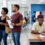Candidatos consultam vagas de emprego em unidade de atendimento