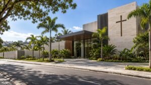Projeto arquitetônico de cemitério vertical com crematório em Salvador