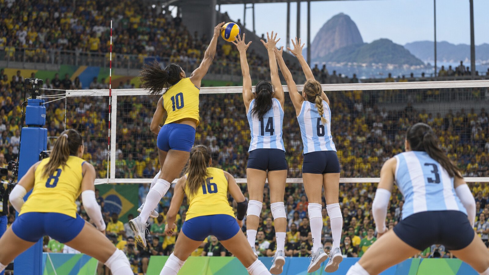 Brasil e Argentina disputam partida decisiva de vôlei feminino