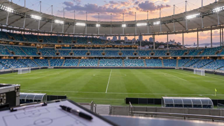 FIFA inspeciona Arena Fonte Nova e projeta Copa do Mundo Feminina “épica” em Salvador<span style='display:block;font-size:0.55em;font-weight:400;line-height:1.35;color:#555;margin-top:10px'>Quarta visita técnica avaliou arquibancadas, vestiários e áreas de transmissão; inscrições para o programa de voluntários seguem abertas.</span>