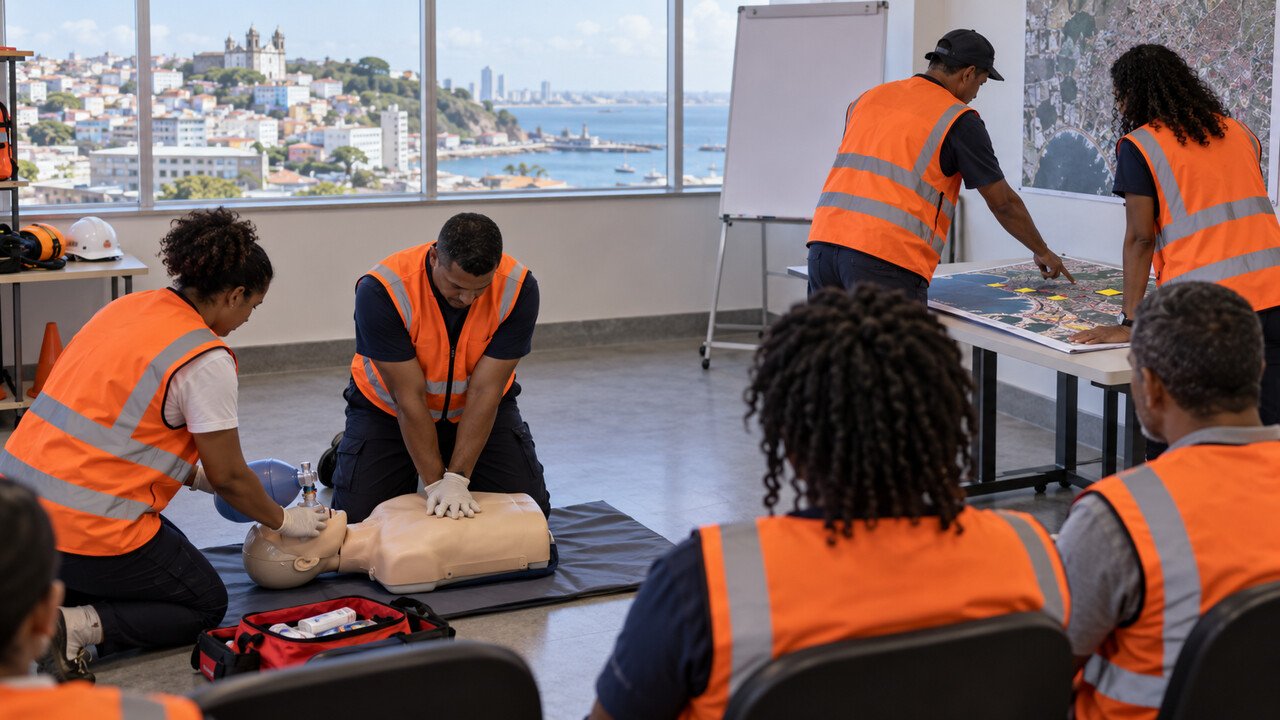 Voluntários participam de capacitação da Defesa Civil em Salvador