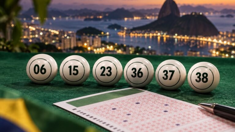 Bolas da Mega-Sena com as dezenas do concurso 3060
