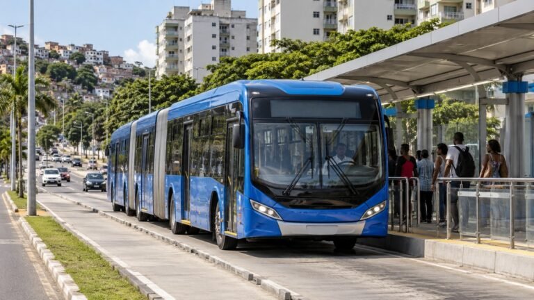 BRT Lapa Patamares: nova linha B6 começa a operar nesta quarta em Salvador; veja o itinerário<span style='display:block;font-size:0.55em;font-weight:400;line-height:1.35;color:#555;margin-top:10px'>Operação assistida vai das 9h às 16h, com intervalo médio de 10 minutos, e conecta o Centro à orla de Pituaçu e Patamares.</span>