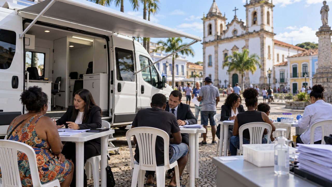 Unidade móvel da Defensoria atende moradores no Extremo Sul da Bahia