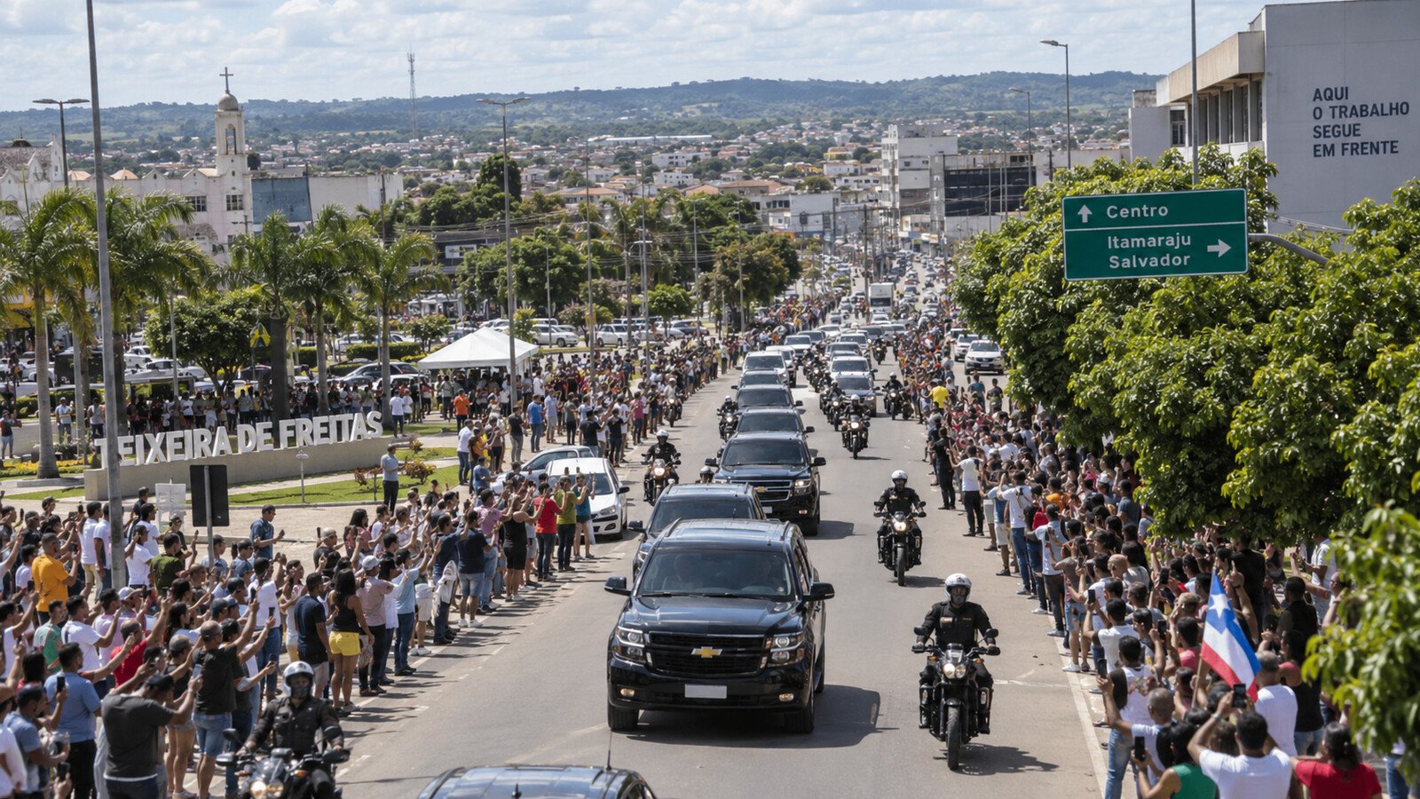 Carreata política realizada em Teixeira de Freitas