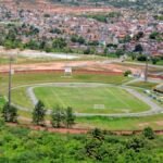 Vista aérea do Estádio Fernando Ferreira Lopes, em Camaçari