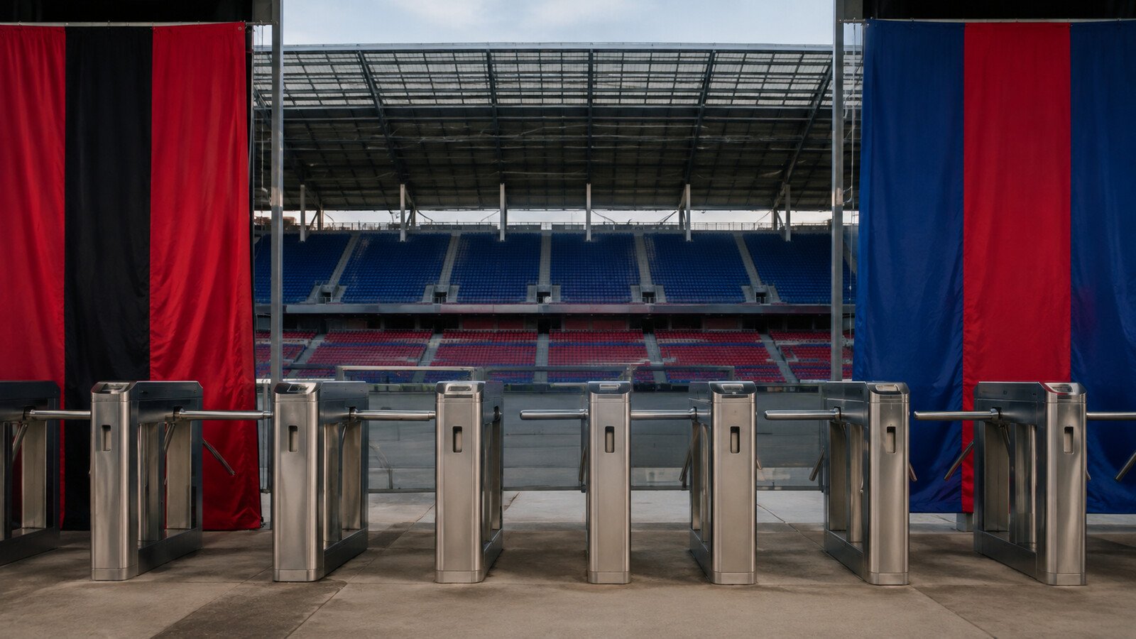 Catracas de estádio fechadas após punição a torcidas organizadas