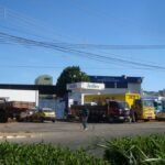 Caminhões no Distrito Industrial de Imborés, em Vitória da Conquista