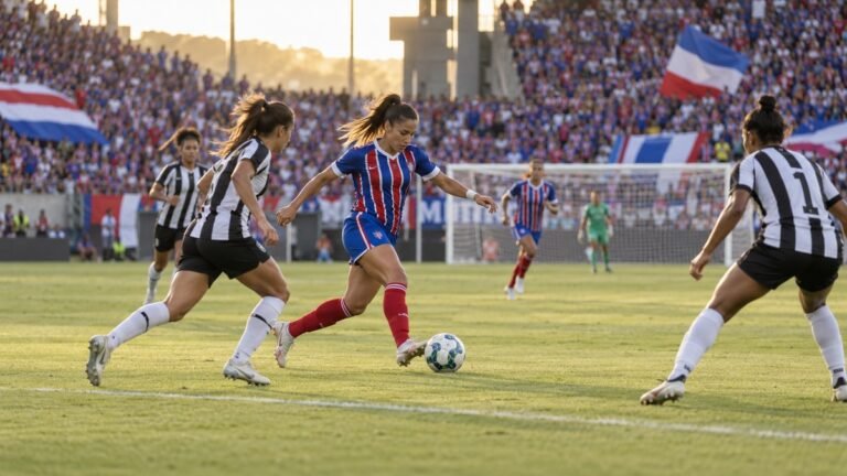 Bahia enfrenta o Corinthians na semifinal do Brasileirão Feminino após vaga inédita das Mulheres de Aço<span style='display:block;font-size:0.55em;font-weight:400;line-height:1.35;color:#555;margin-top:10px'>Corinthians eliminou o Cruzeiro por 3 a 1 nesta segunda; Bahia é o primeiro clube nordestino a chegar entre os quatro melhores da Série A1.</span>