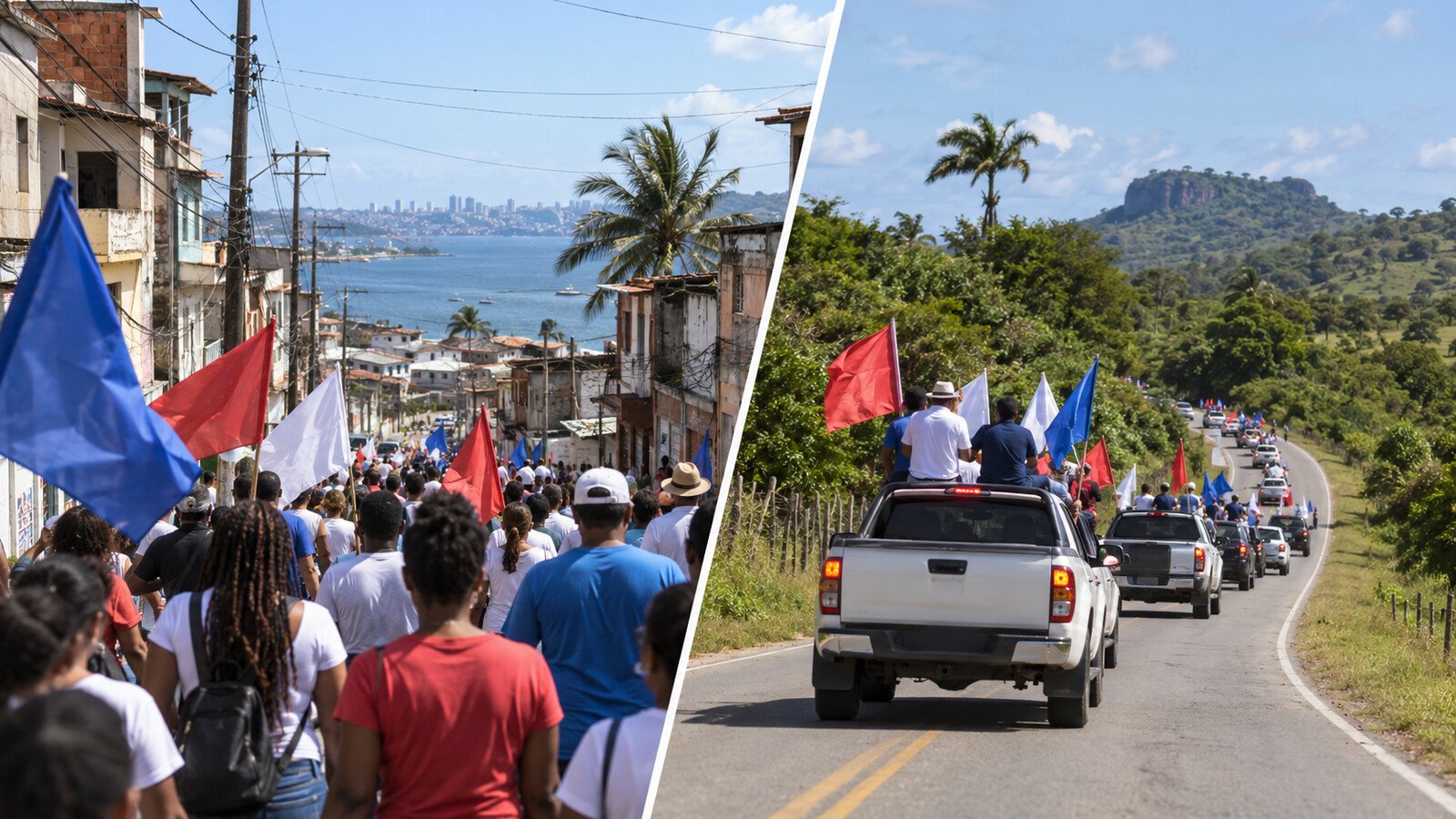 Atos de campanha eleitoral em Salvador e no interior da Bahia
