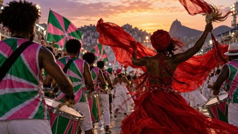 Samba-enredo da Mangueira para 2027 terá Daniela Mercury: obra vencedora homenageia Iansã<span style='display:block;font-size:0.55em;font-weight:400;line-height:1.35;color:#555;margin-top:10px'>Disputa foi decidida na quadra da escola, no Rio; enredo 'Oyá' é o primeiro da verde e rosa dedicado inteiramente a um orixá, e a cantora baiana será intérprete convidada.</span>