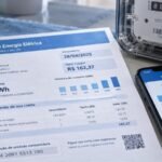 Conta de energia da Neoenergia Coelba com identificação de 15 dígitos