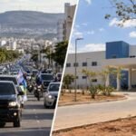 ACM Neto e Jerônimo Rodrigues durante agendas políticas no interior da Bahia