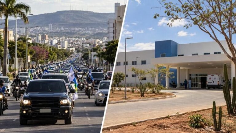 Carreata de ACM Neto toma Vitória da Conquista e Jerônimo promete UTI em Monte Santo em domingo de campanha no interior<span style='display:block;font-size:0.55em;font-weight:400;line-height:1.35;color:#555;margin-top:10px'>A menos de um mês da eleição, candidatos ao governo da Bahia concentram agendas fora da capital; pesquisas recentes apontam disputa acirrada.</span>
