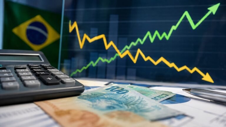 PIB do Brasil cresce 0,5% no segundo trimestre de 2026, informa IBGE<span style='display:block;font-size:0.55em;font-weight:400;line-height:1.35;color:#555;margin-top:10px'>Resultado mostra desaceleração ante o avanço de 1,1% registrado nos três primeiros meses do ano.</span>
