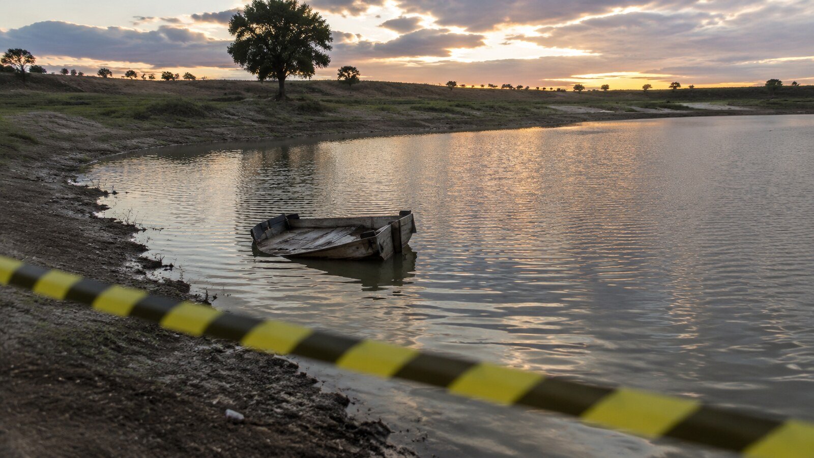 Açude na zona rural de Paramirim, no sudoeste da Bahia
