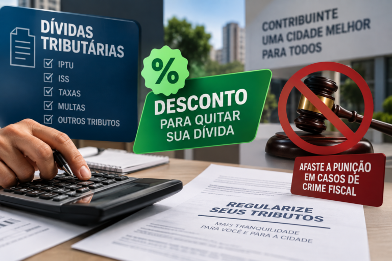 Contribuintes têm oportunidade de quitar dívidas tributárias com desconto e afastar punição em casos de crime fiscal