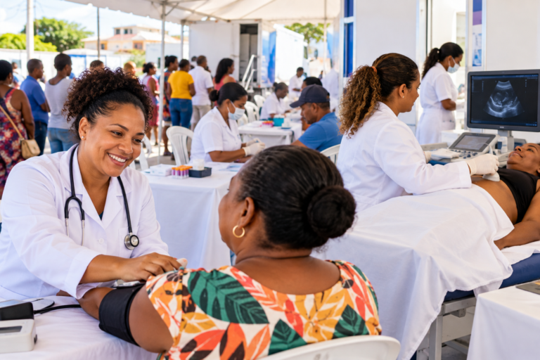 Feira Saúde Mais Perto leva exames e consultas no bairro de São Gonçalo do Retiro