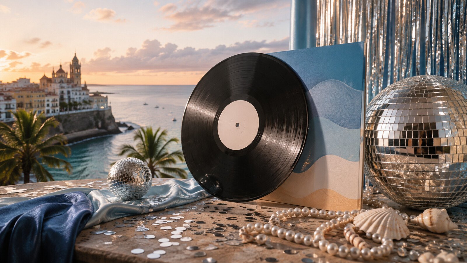 Disco de vinil e elementos festivos simbolizam os 20 anos do álbum B'Day em Salvador