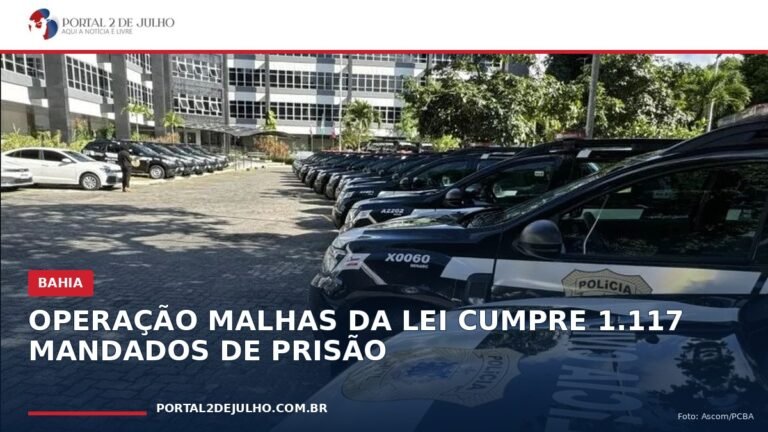 Operação Malhas da Lei prende 1.117 pessoas na Bahia em 60 dias<span style='display:block;font-size:0.55em;font-weight:400;line-height:1.35;color:#555;margin-top:10px'>Ação da Polícia Civil prendeu suspeitos de homicídio, tráfico de drogas e feminicídio em mais de 350 municípios baianos.</span>