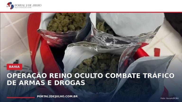 Operação Reino Oculto desarticula esquema de tráfico de armas e drogas na Bahia<span style='display:block;font-size:0.55em;font-weight:400;line-height:1.35;color:#555;margin-top:10px'>Megaoperação reuniu mais de 250 policiais civis e mirou grupo que movimentava mais de R$ 4 milhões distribuindo drogas para três estados.</span>