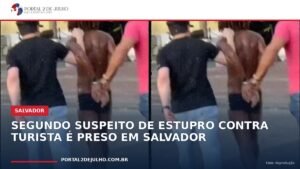 Policiais civis conduzem suspeito de estupro contra turista em Salvador