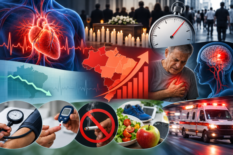 Doenças cardiovasculares matam uma pessoa a cada 72 segundos no Brasil em 2026, aponta SBC<span style='display:block;font-size:0.55em;font-weight:400;line-height:1.35;color:#555;margin-top:10px'>Cardiômetro da Sociedade Brasileira de Cardiologia contabiliza 318.945 mortes até 16 de outubro.</span>