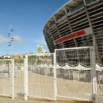 Fachada da Arena Fonte Nova em Salvador, fotografada em março de 2014
