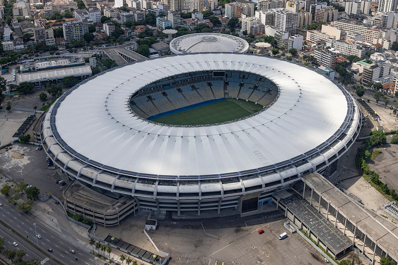 Vista aérea do Estádio do Maracanã, no Rio de Janeiro