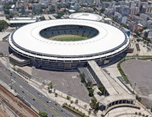 Vista aérea do Estádio do Maracanã, no Rio de Janeiro