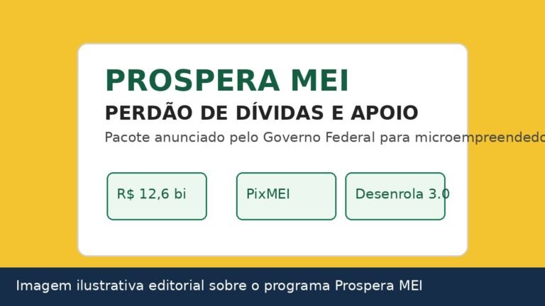 Arte editorial sobre o programa Prospera MEI