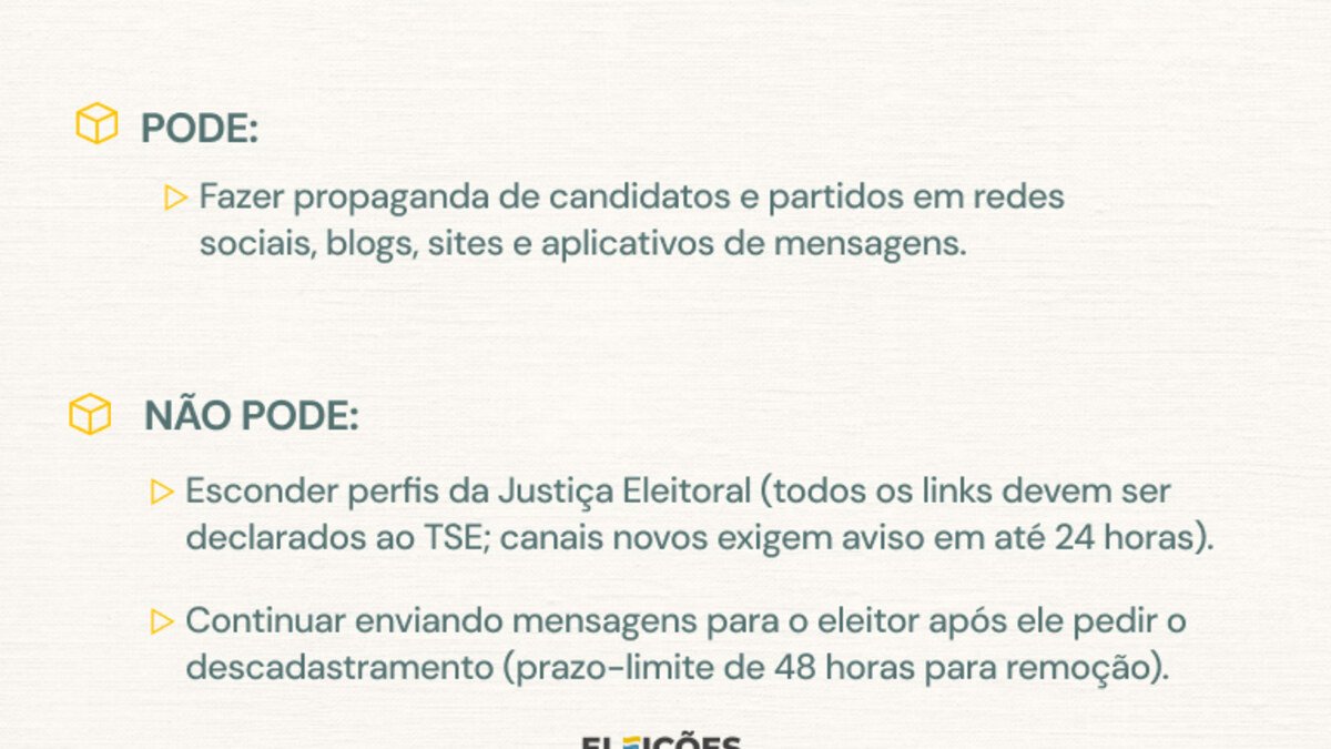 Peça institucional do TSE sobre regras de propaganda eleitoral na internet